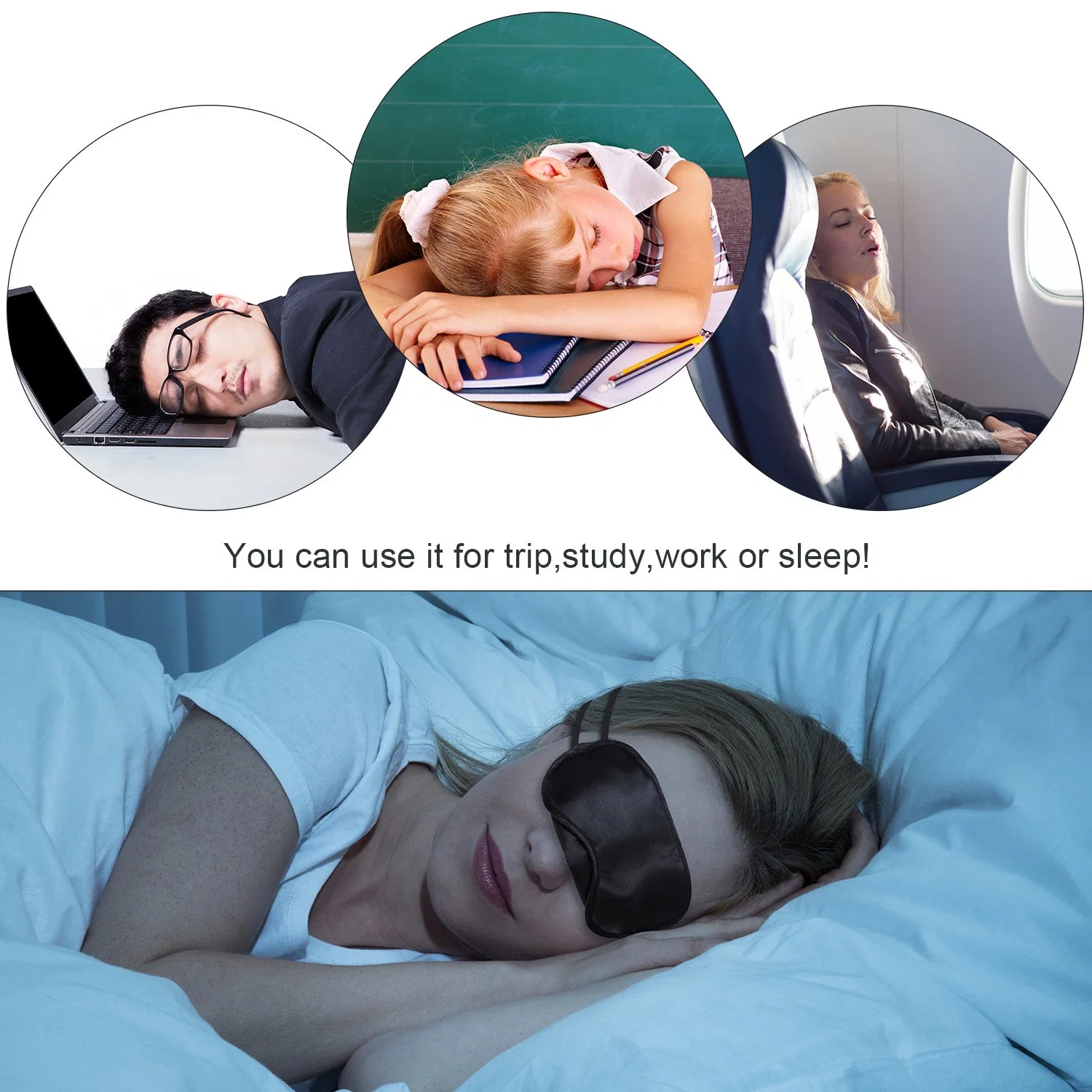 Wholesale/Supplier Custom High quality/High cost performance 10 Pack Mudder Blindfold Eye Mask Shade Cover for Sleeping with Nose Pad