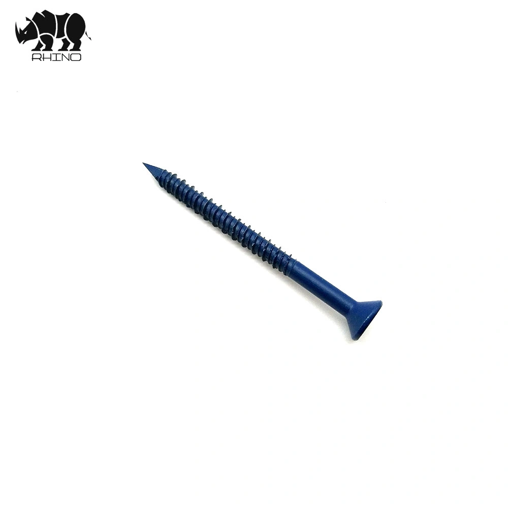 Flat Head Slotted / Phillips / Torx Drive with Diamond Point Blue Respert 1000hrs Concrete Screw