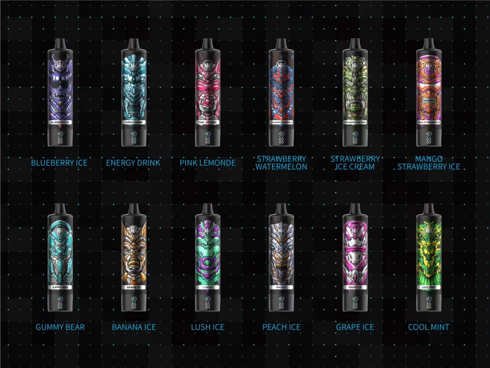 Benutzerdefinierte Zbood Bar Damon Halo Rauch VABE E Cig KK Energy 9 12000 Puff Dispsoable Vape