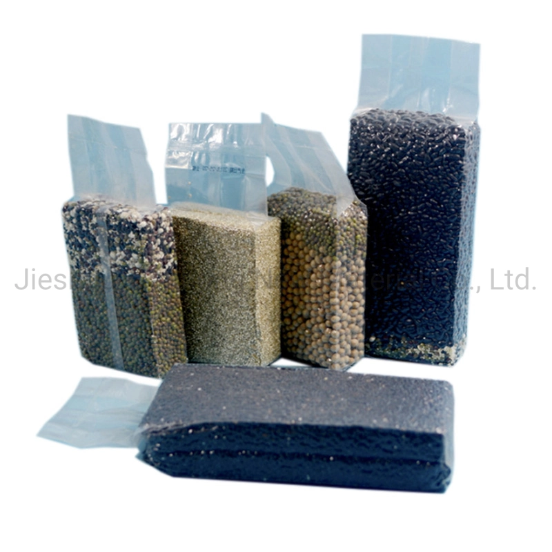 Food Packaging Pouch Side Gusset Vacuum Sealer Bag Nylon PE Vacuum Rice Bag