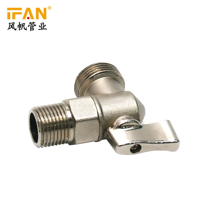 Ifan Brass Washing Machine Angle Valve 3/4 Inch 2 Way Heater Control Faucet Brass Bibcock Valve Fittings