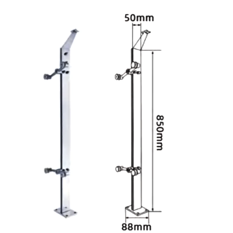 High quality/High cost performance  Stainless Steel Multi-Finish Balustrade Stair Handrail Strut