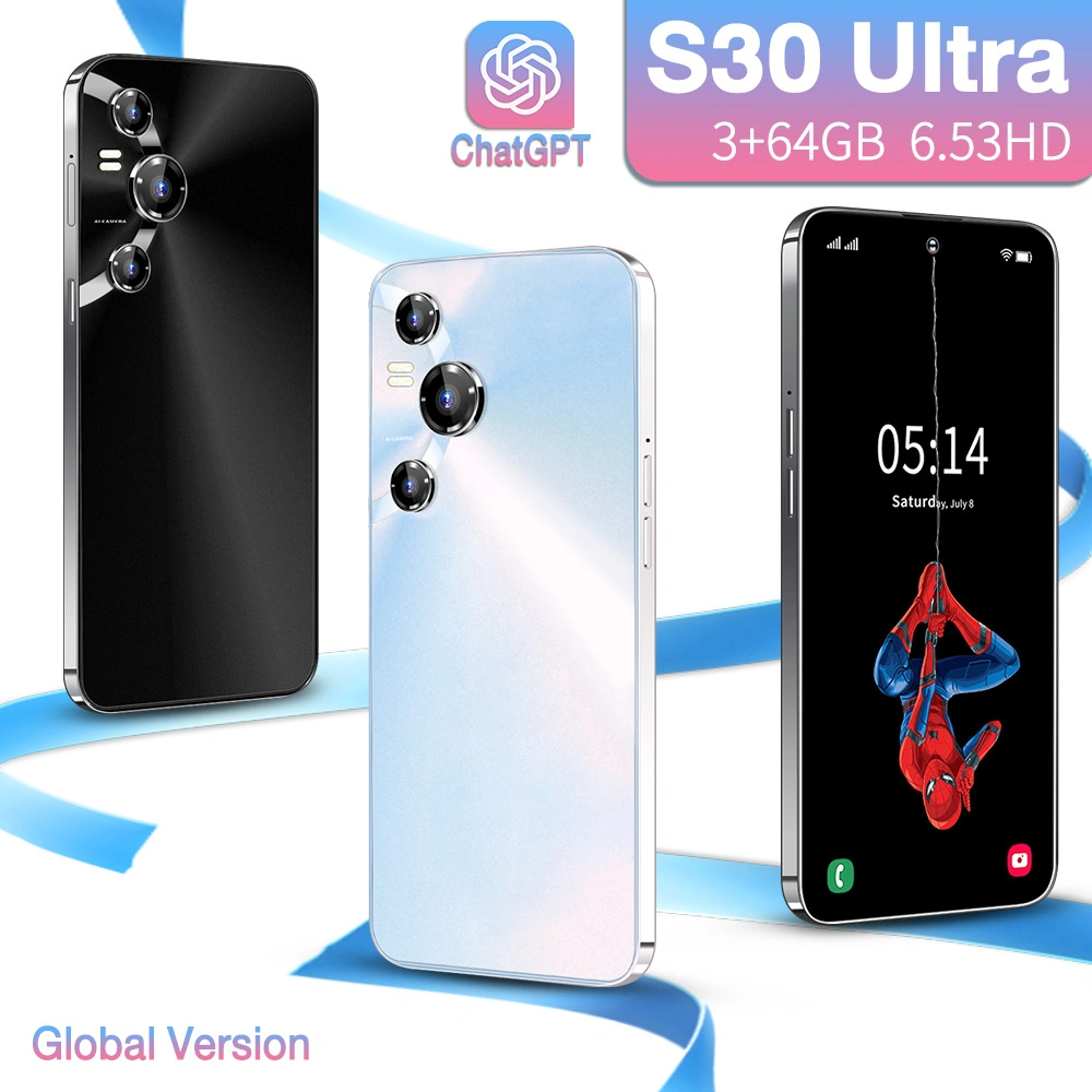S30ultra Full Display Nouvelle version globale du téléphone portable intelligent OEM téléphone mobile Android 1 to