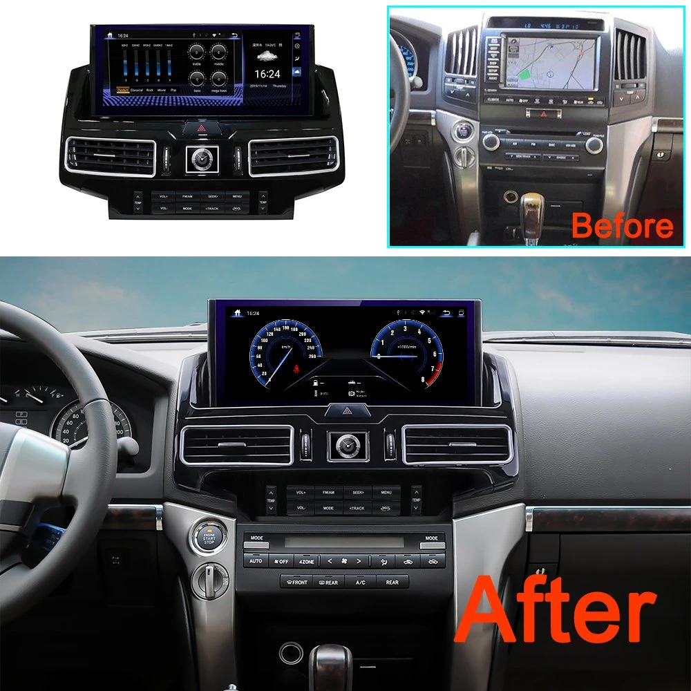 12.3 Inhc lecteur vidéo multimédia de l'autoradio pour Toyota Land Cruiser 2008-2015 Carplay GPS de navigation