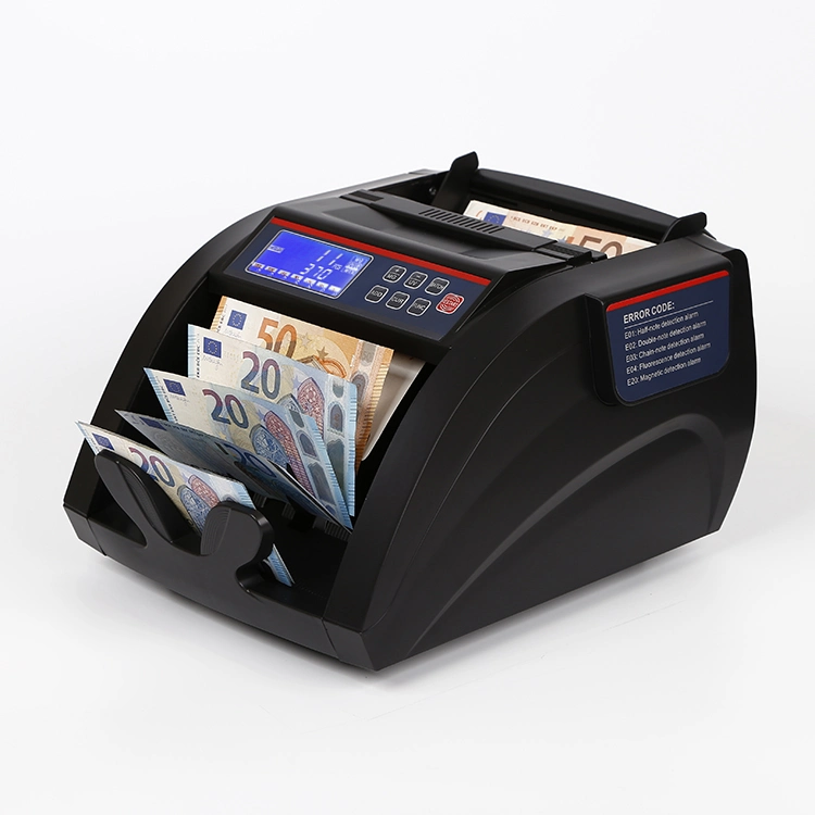 2815 Gemischter indischer USD Euro Sortierpapier Cash Währung Banknoter Gelddetektor Bill Counter Zählmaschine mit UV mg IR