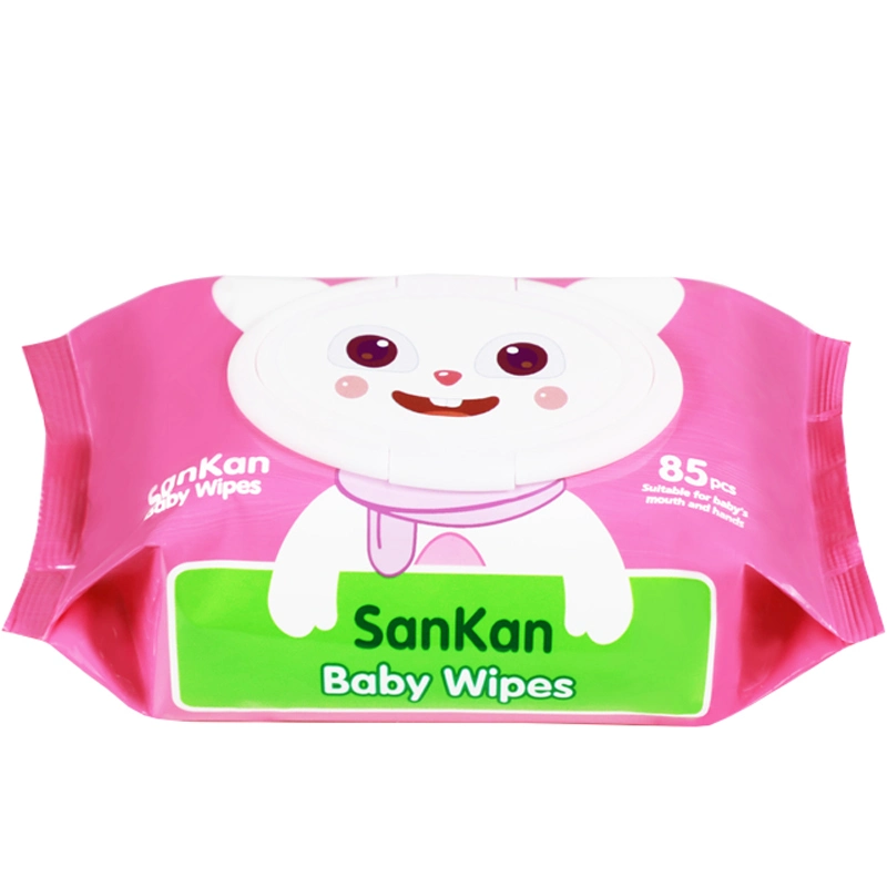 100pcs toallitas para bebés tejido sin alcohol las toallitas húmedas se componen Retire el tejido de moisturizamiento suave del cordón