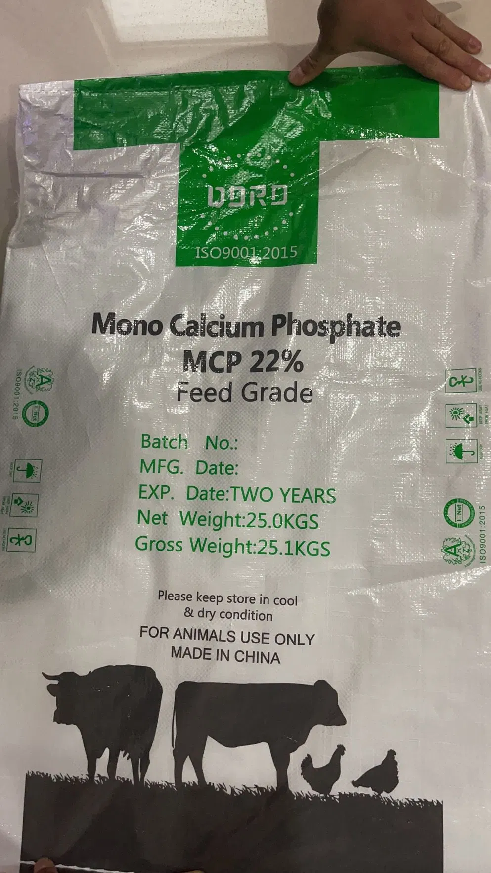 Monocalcium Phosphate polvo granular y el 22% el uso de animales