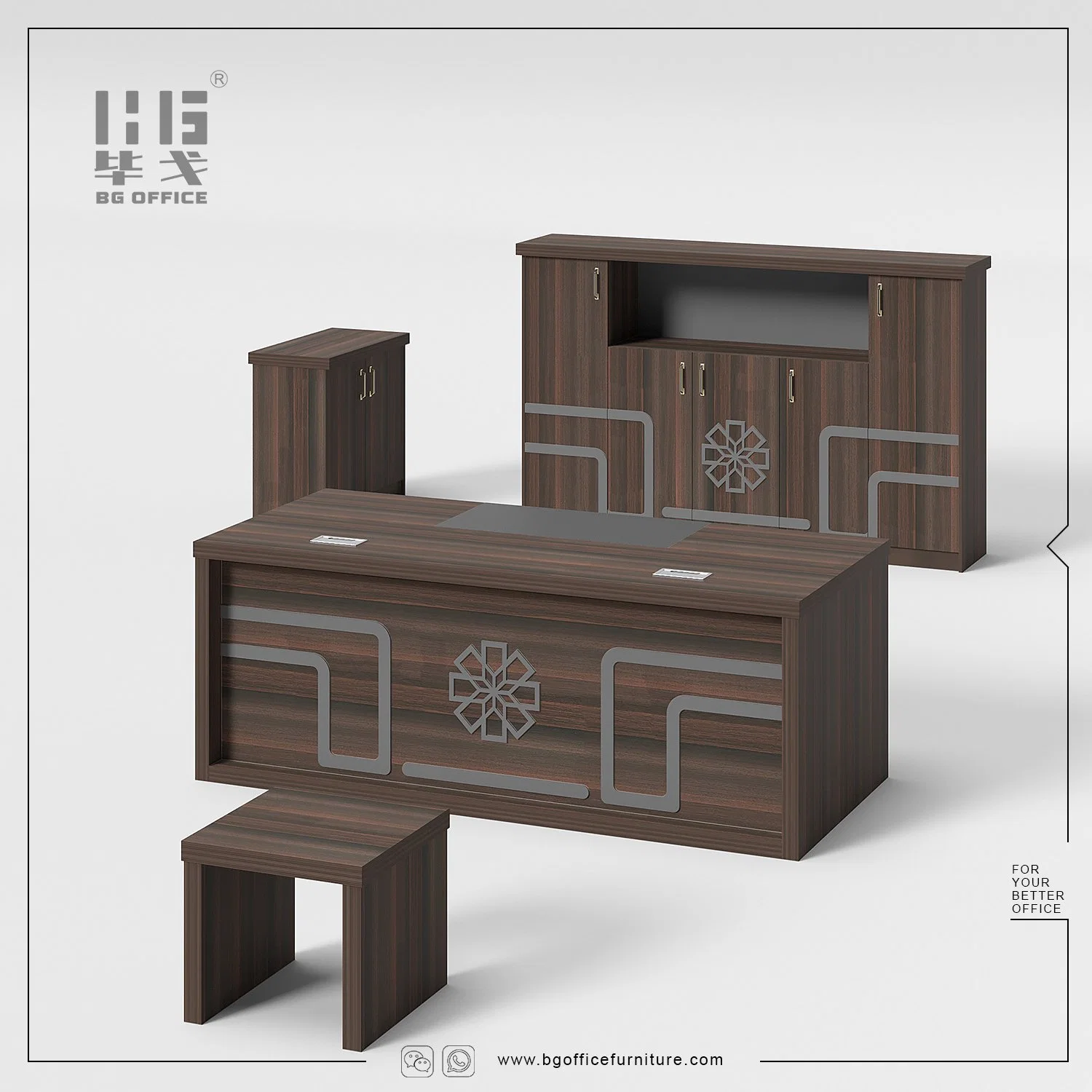 Classic Melamine personnel petit bureau en bois MDF Manager Bureau Table Meubles commerciaux