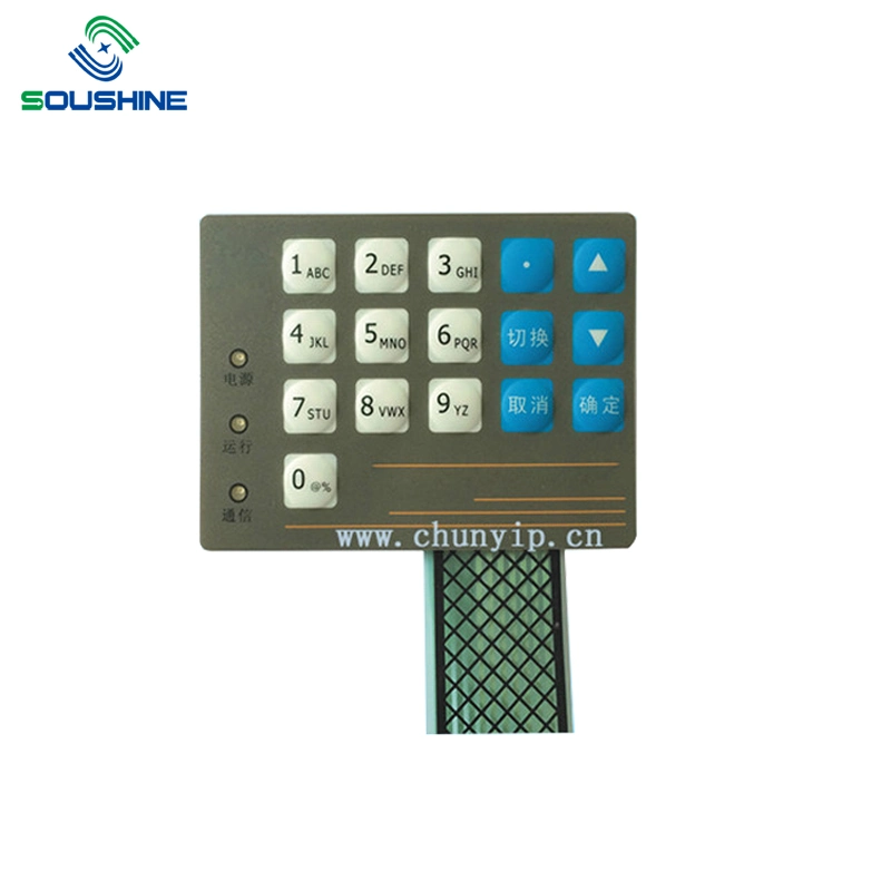 Flexible Remote Controller Push Button Touch Membrane Panels for Security System