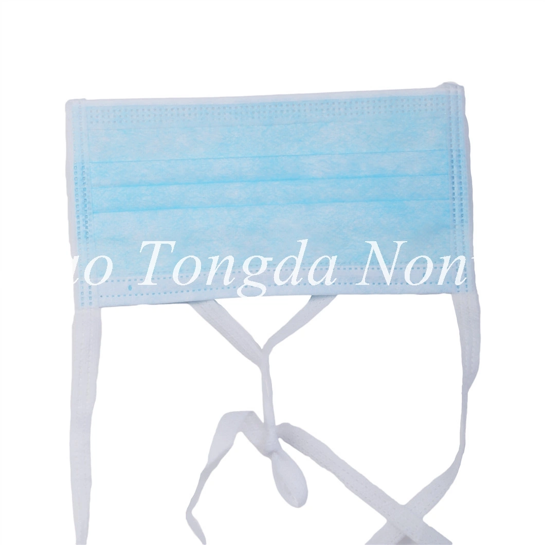 Disposable Medical Supplies Disposable 3 Ply Tie on Face Mask for Hospital Surgical Use Type Iir with Ties