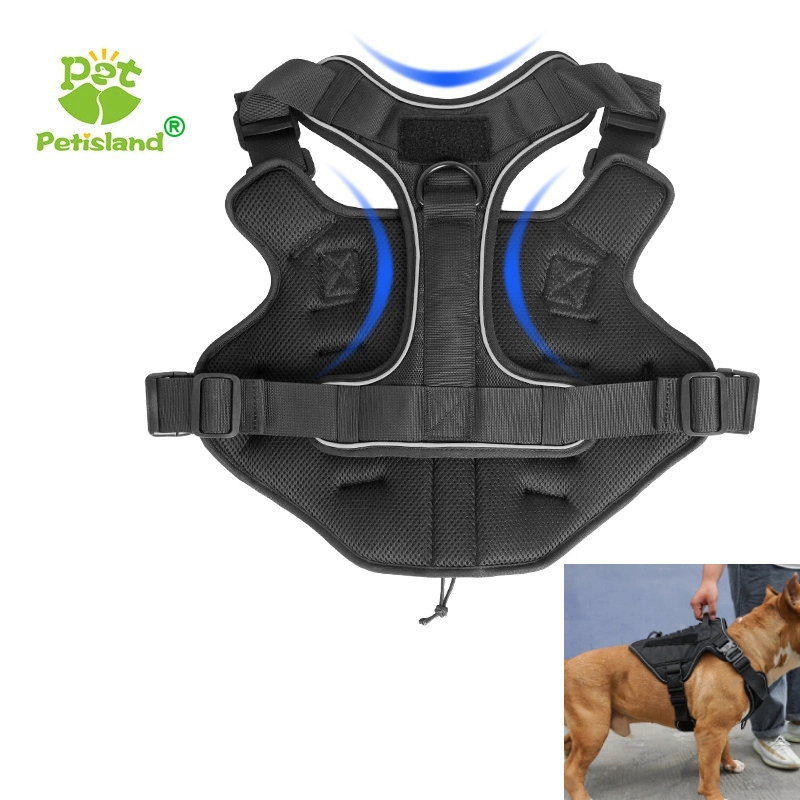 2022 New Product Training Tactical Dog Harness Whole Sale Custom Ultra Soft Lining Dual Strap Dog Harness No Pull Luxury Custom Training Dog Harness Vest