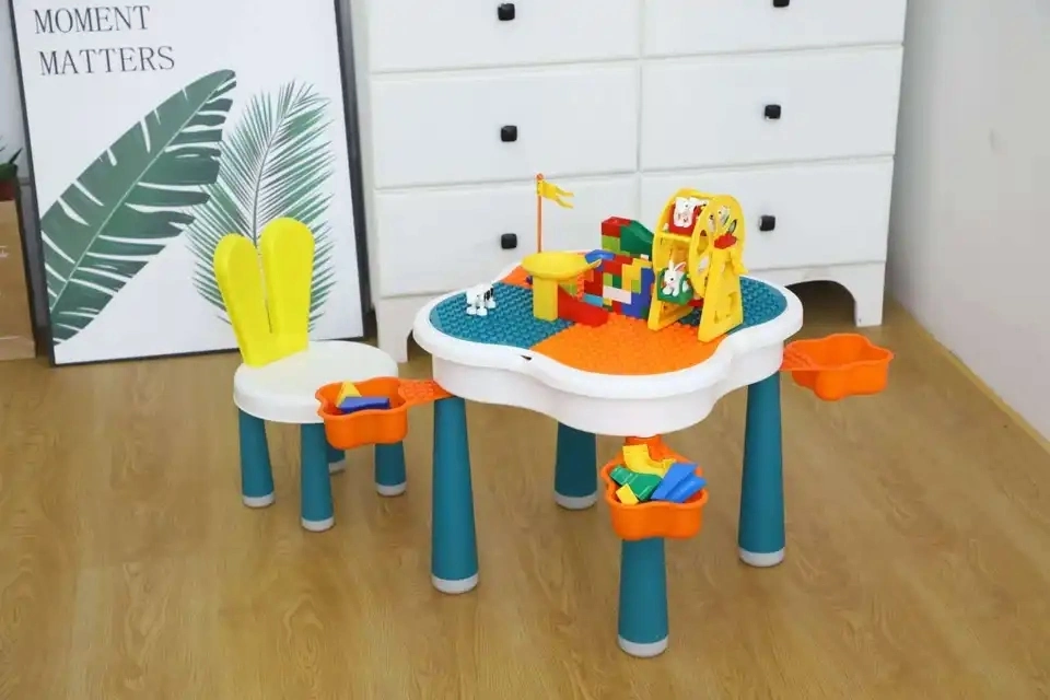 Estilo de bloques de construcción de la flor de niños juegos de Cute Kids Bloques de construcción Tabla con precios baratos