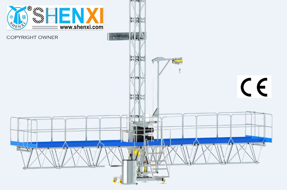 Shenxi ANSI Standard Mast Climbing Work Platform for Curtain Installation