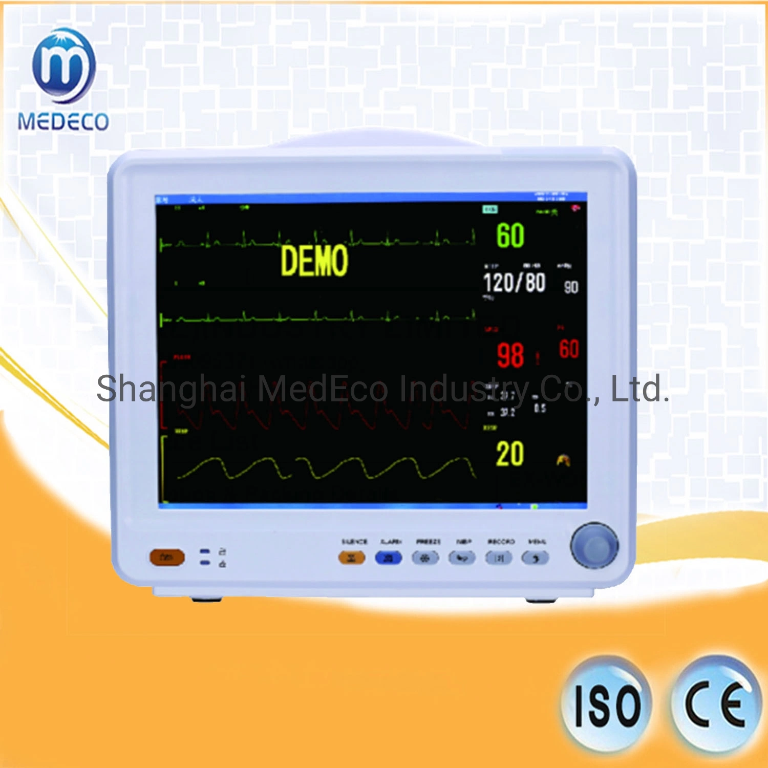 Paciente Multi-Parameter médica de alta calidad de Monitor Monitor de paciente conmigo8000c Ventilador de la ICU coinciden con los productos