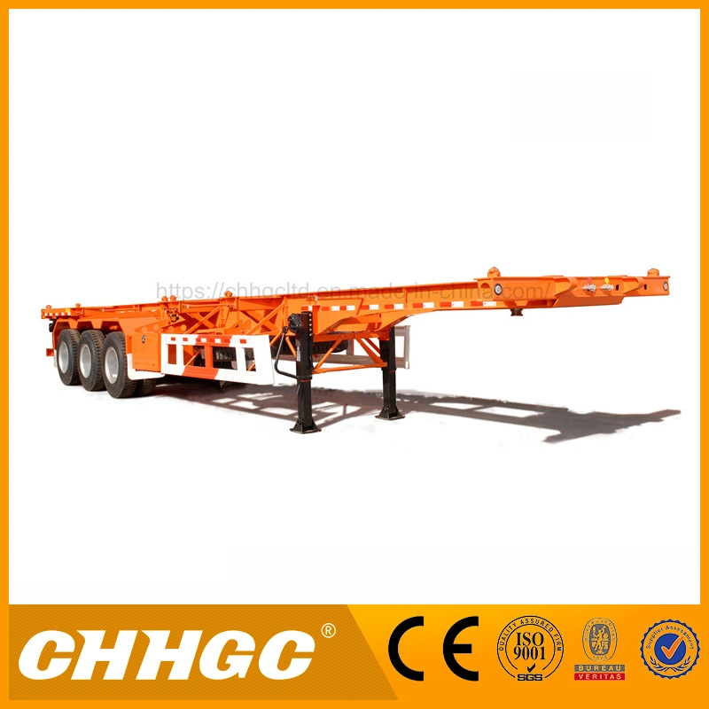 Load Capacity Skeletal 90t Lowbed Container Transport Semi Trailer