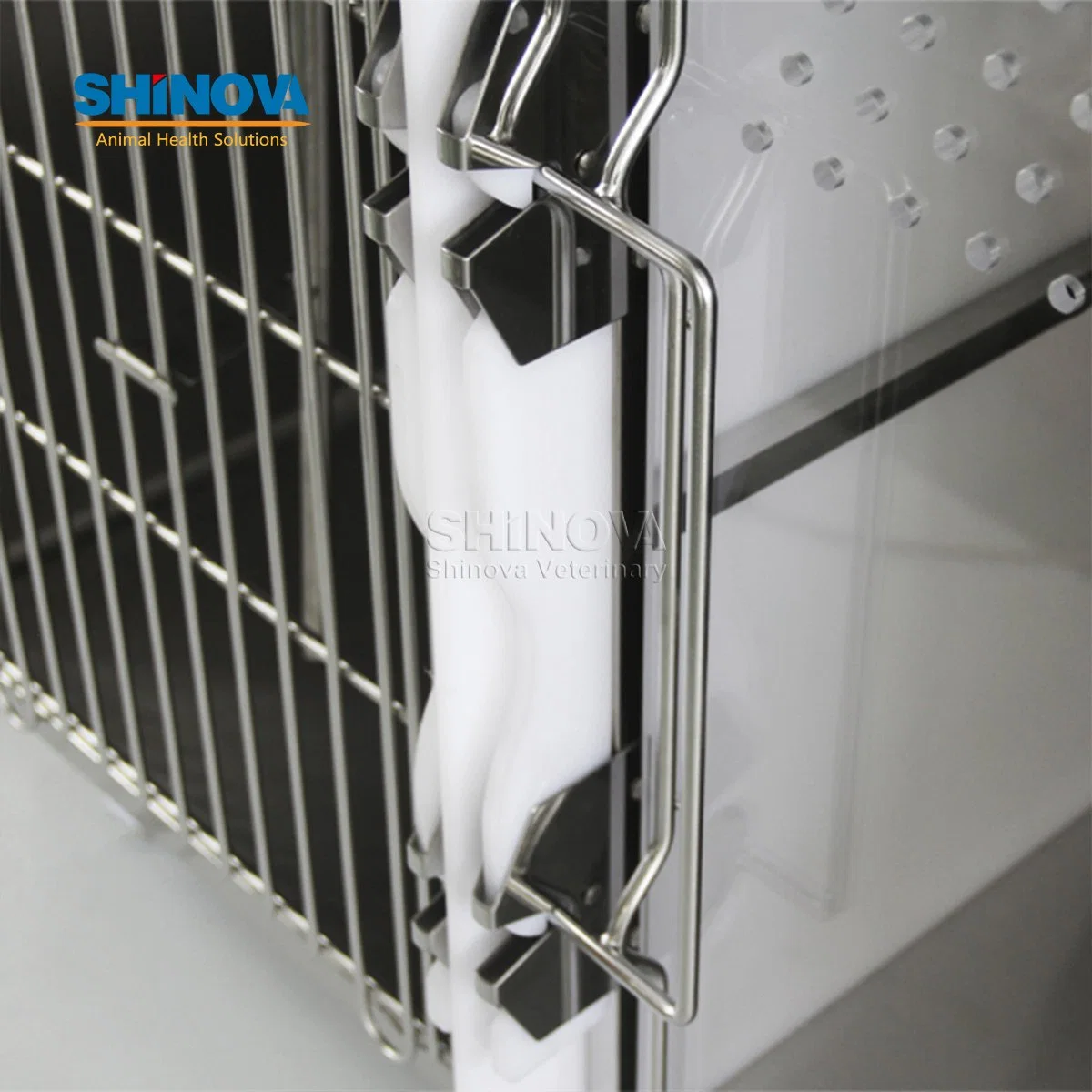 Veterinary Medical Equipment Stainless-Steel Cat Cage with Rounded Corner (MCG-302A)