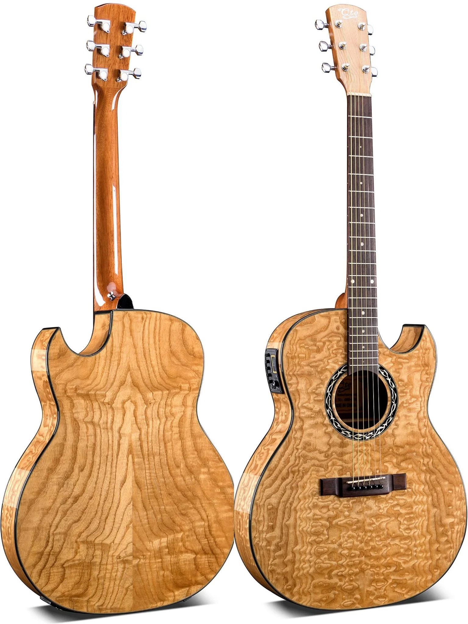 Wholesale/Supplier Hot-Sale Quited Willow Top 41 Inch Acoustic Guitar Accept OEM