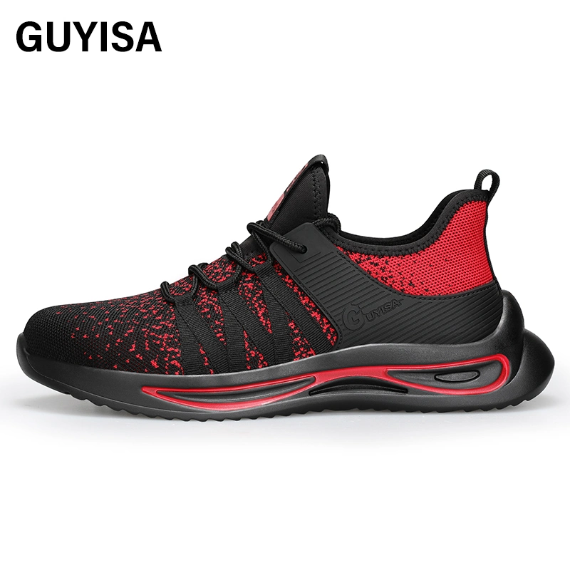 Guyisa новый стиль Легкий воздухонепроницаемый дезодорант специальную обувь летнего мужчины в спортивный мужской работы защитная обувь