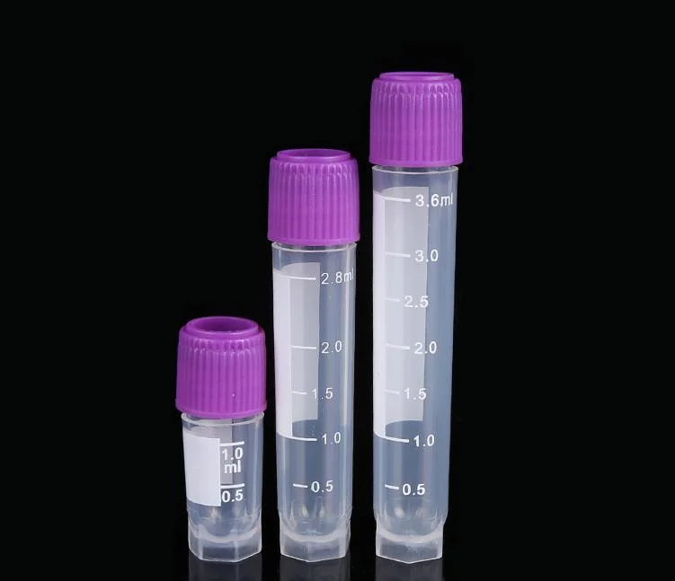 Self Standing Cryo Vial Tube Cryovial Tube 2ml Box Rack