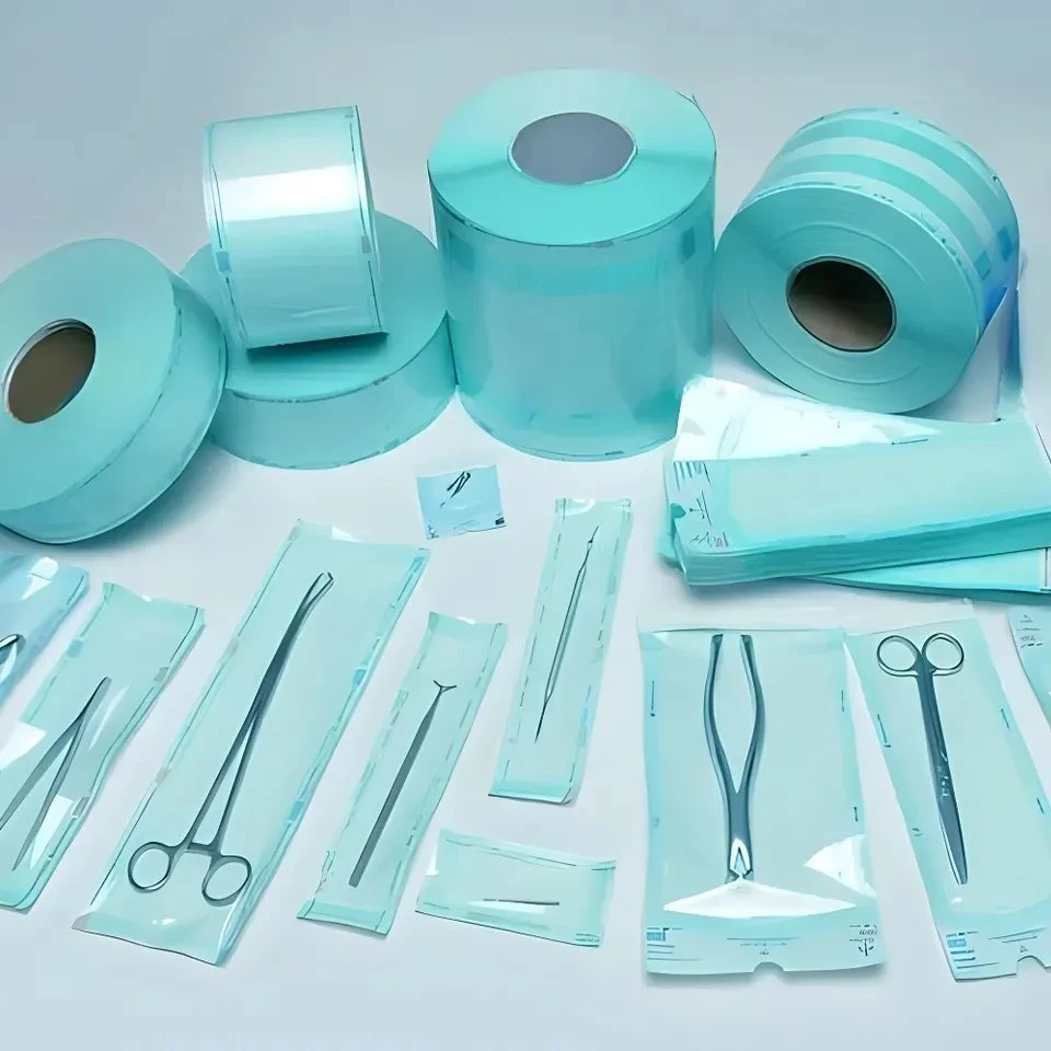 Material de embalagem para uso médico Dental Supply Eo &amp; autoclave Sterilization Flat Bolsa de moinho