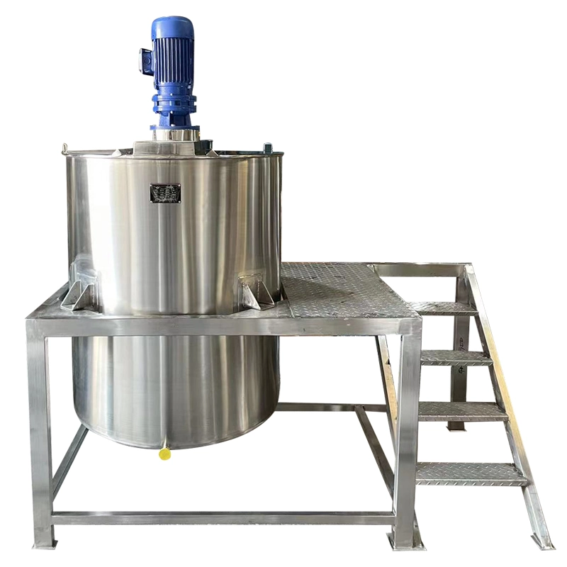 Double Layer Jacket Stainless Steel Chemical Liquid Platform Lug Mixing Tank