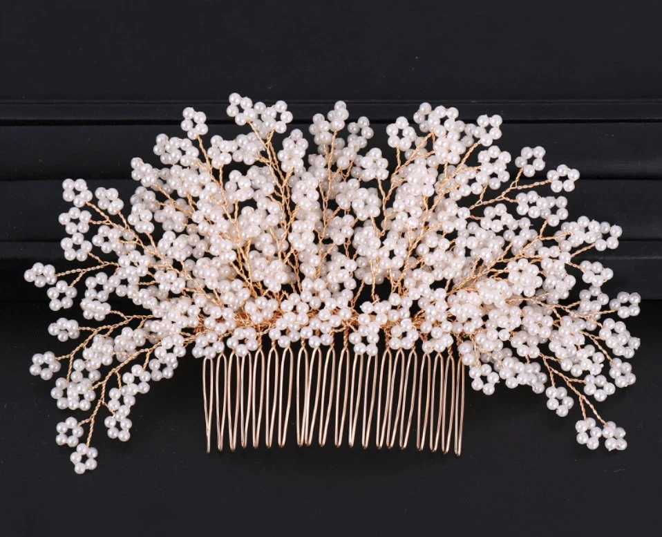 Bridal Wedding Pearl Hair Comb Hair Pieces. Bridal Vintage Pearl Hair Comb Hair Accessories