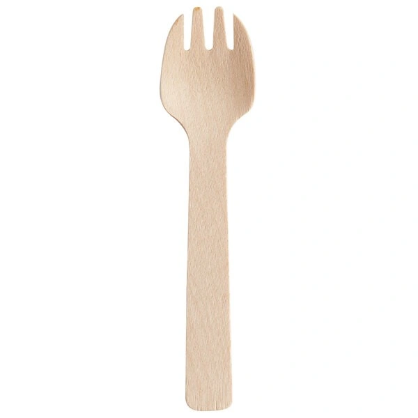 New Design Eco-Friendly Disposable Wooden Spork 140/160 mm Birch Wood Spork