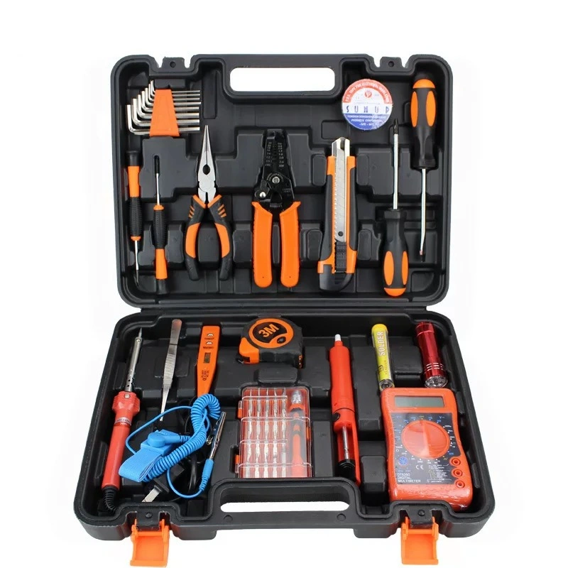 Carbon Steel Daily Toolbox Vehicle Mounted Portable Hardware Tool Set Sr409-47