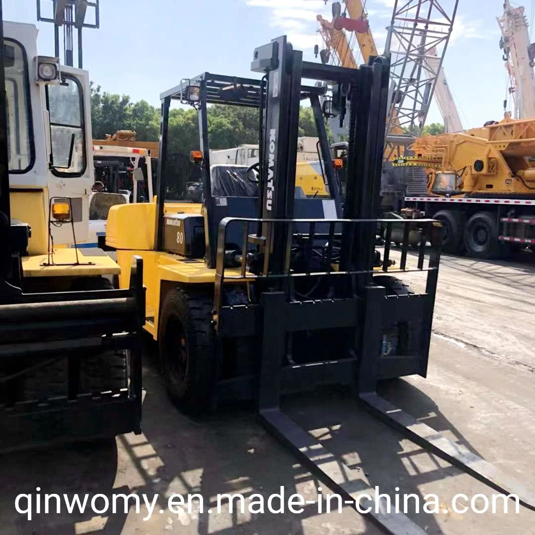 Used Japan Warehouse Lifting Machine Komatsu Fd80-8 Diesel Forklift Sale in China