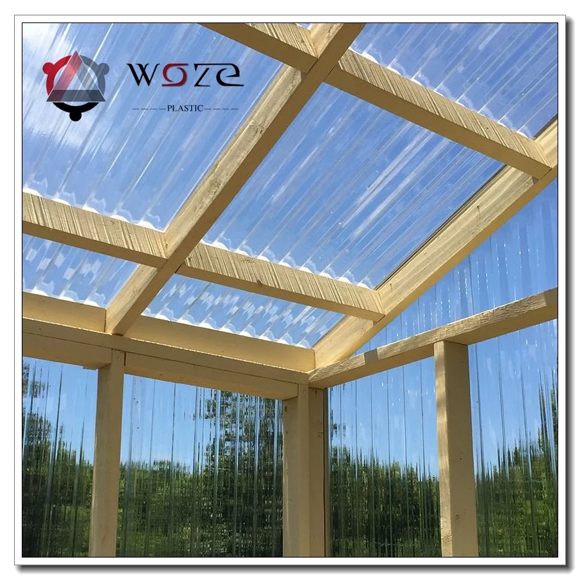 1.5mm Tickness Clear Polycarbonate Corrugated Plastic Roof Cover Sheet Factory Produce Building Materials