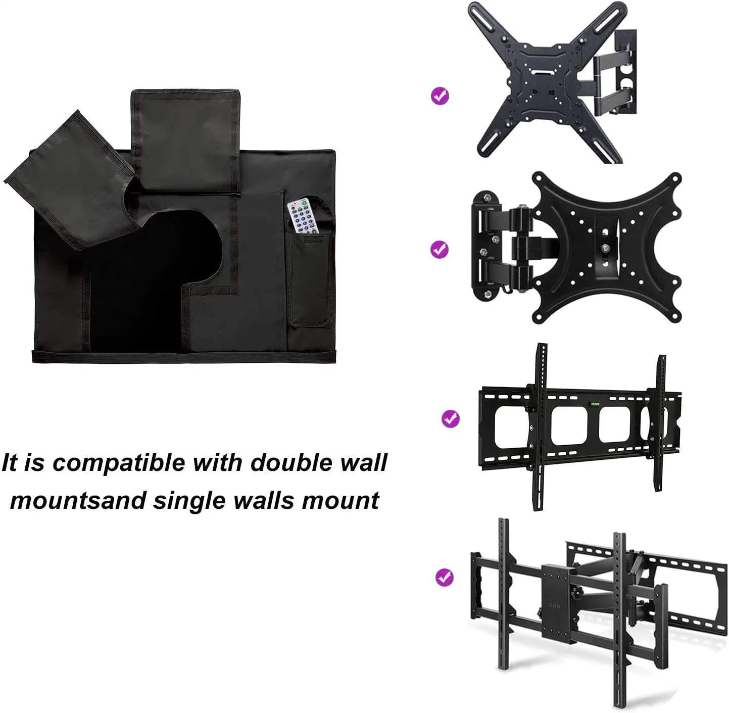 Cobertura para TV interior/exterior para proteger os seus ecrãs LED, LCD e de TV plasma