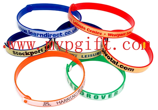 Custom Cheap Fashion Promotion PVC Wristband for Gift