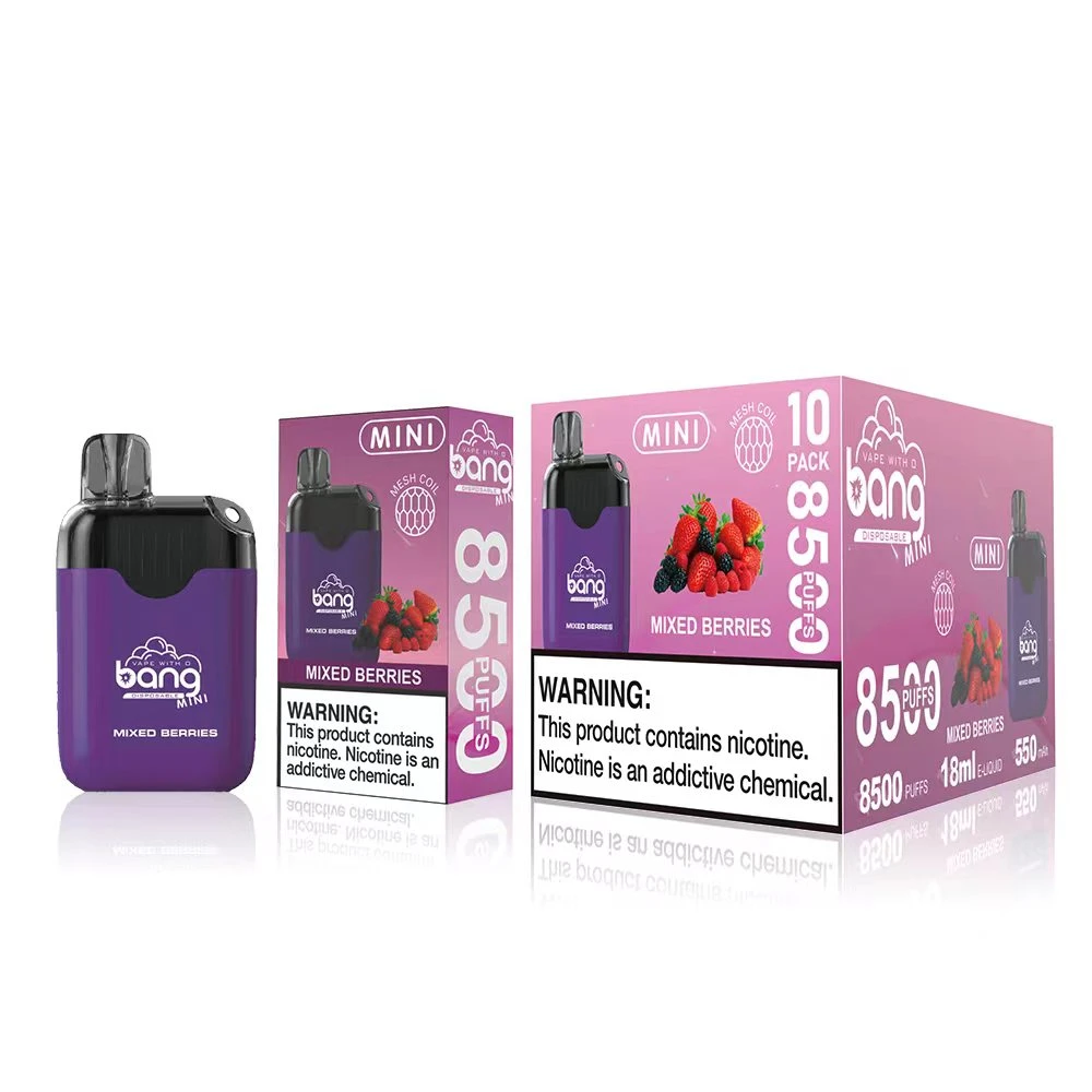 Nuevo vendedor Bang desechables Mini Lápiz Vape 8500 Puff Distribuidores cigarrillo E