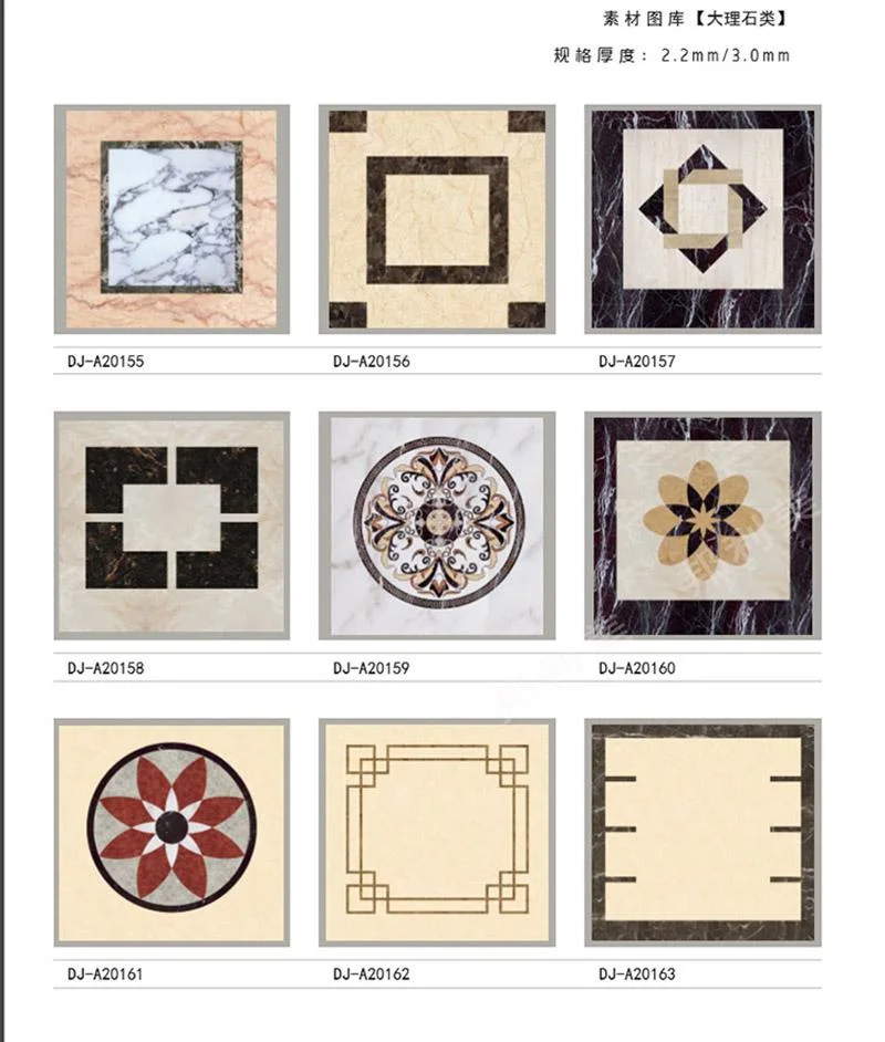 Startseite Aufzug Marmor wirtschaftliche PVC Bodenbelag Dekoration Design zum Verkauf