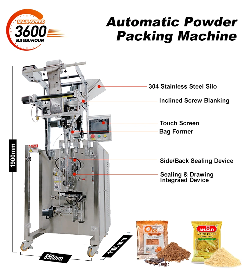 Automatic Vertical Powder Packing Machine Detergents and Cleaning Products: Including Laundry Detergent and Other Powdered Cleaning Agents