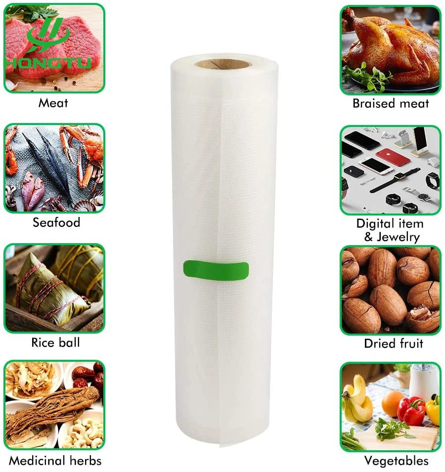 Puncture-Resistant 7 Layer Co-Extruded Film Embossed Textured Vacuum Sealer Bags Rolls Food Saver 20X600cm Sous Vide Freezer Bags