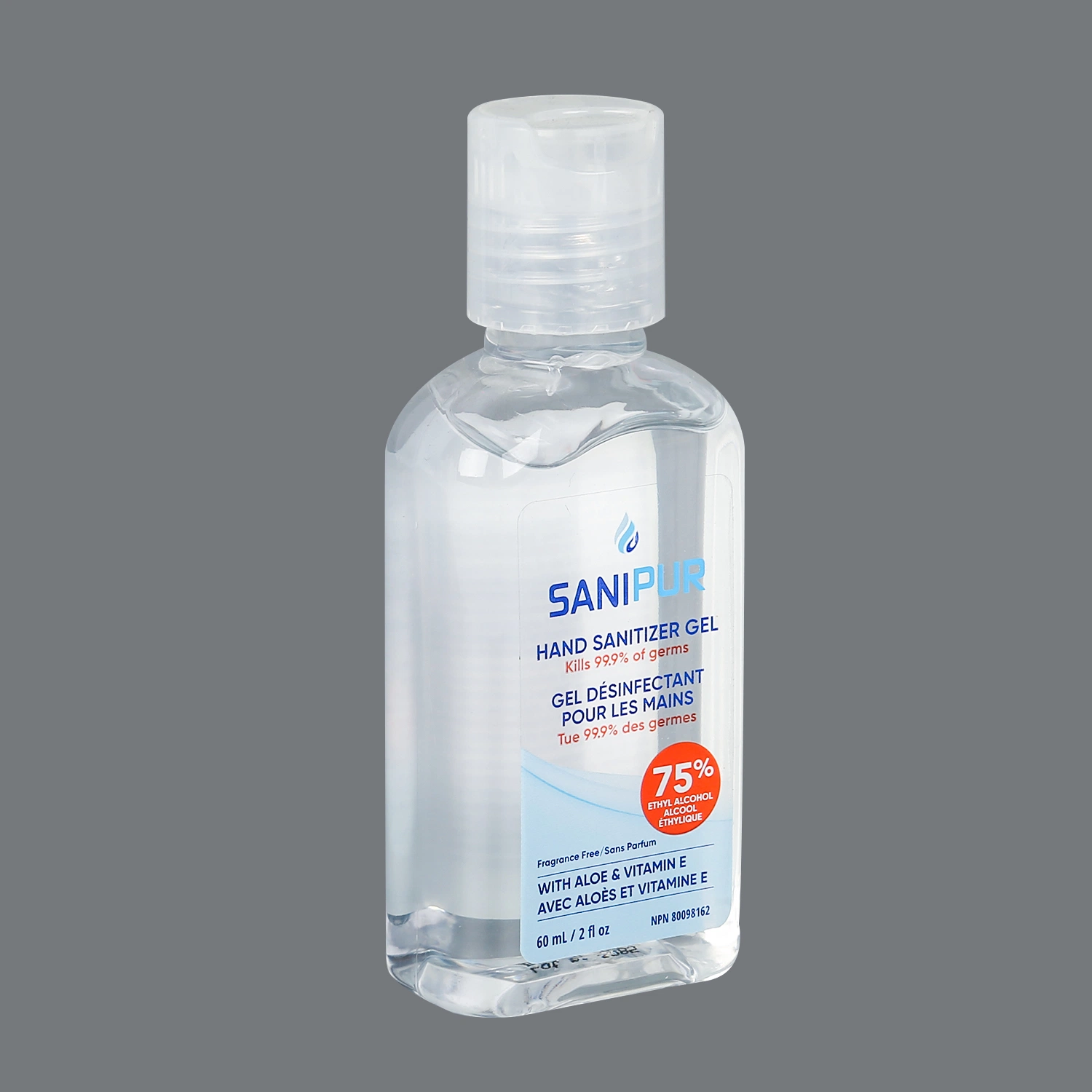 75% Sanitizer Gel Killss virus 99,99% de las bacterias