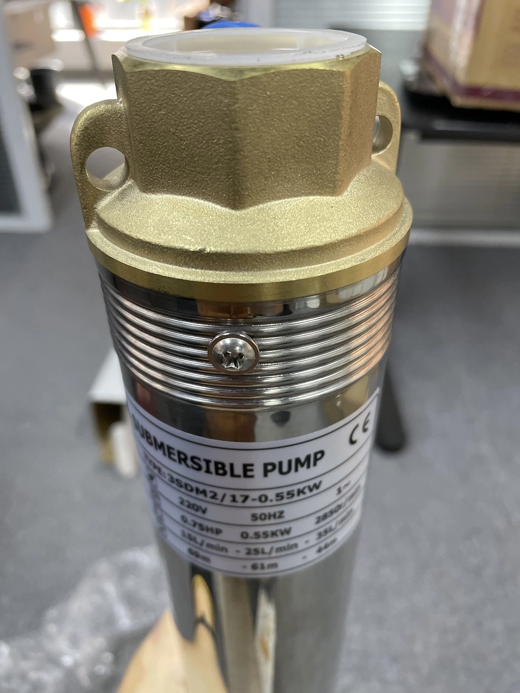 Bomba de pozo profundo 220V 0,37kW-1,5kW 60Hz bomba ambiental de motor sumergible Motores refrigerados por agua