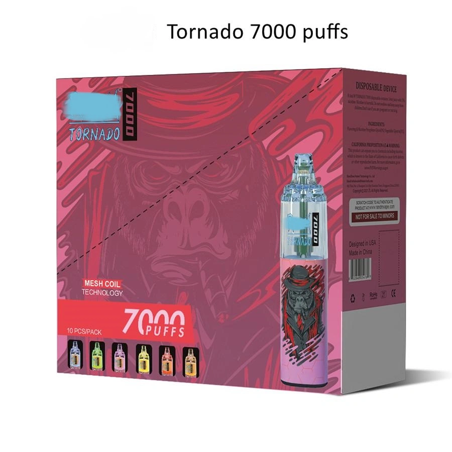 Оптовая торговля Randm Tornado 7000 Puffs воздушного потока регулируется катушки ячеистой сети управления RGB лампа