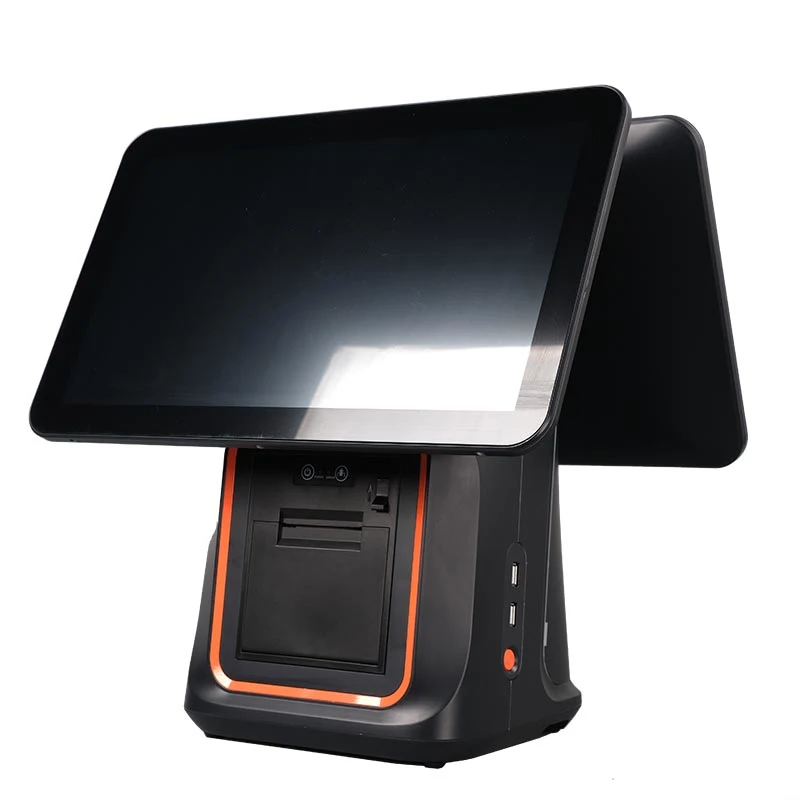 جهاز تسجيل النقد بشاشة لمس نظام نقاط البيع بحجم 15 بوصة مع Inbuild Printer
