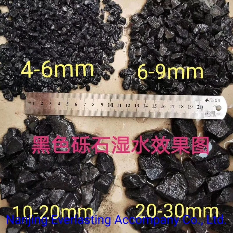 Black Marble Gravel Crushed Granite Beach Pebbles Chip Tiles