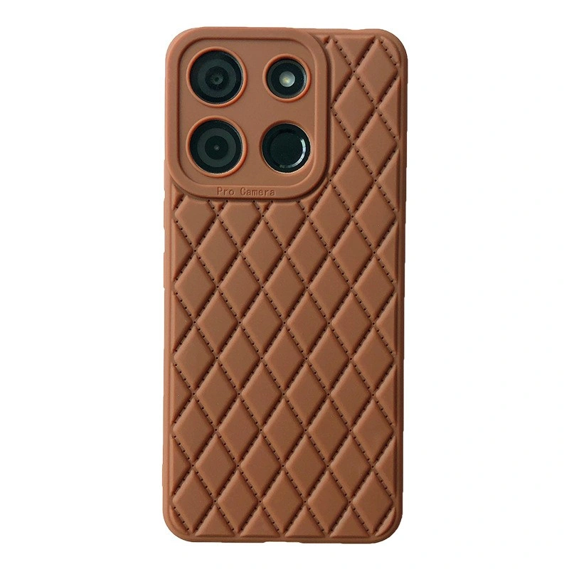 2023 New Design Rhombic Lambskin TPU with Side Non-Slip Mobile Phone Case for Sansung A04e A34 5g Back Cover