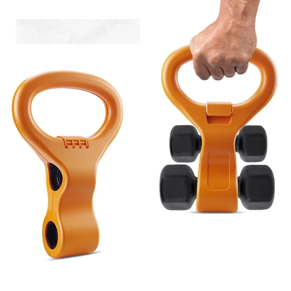 Kettlebell Grip Single/Double Hole Dumbbell Clip Portable Adapter Handle ABS Fitness Wyz21267