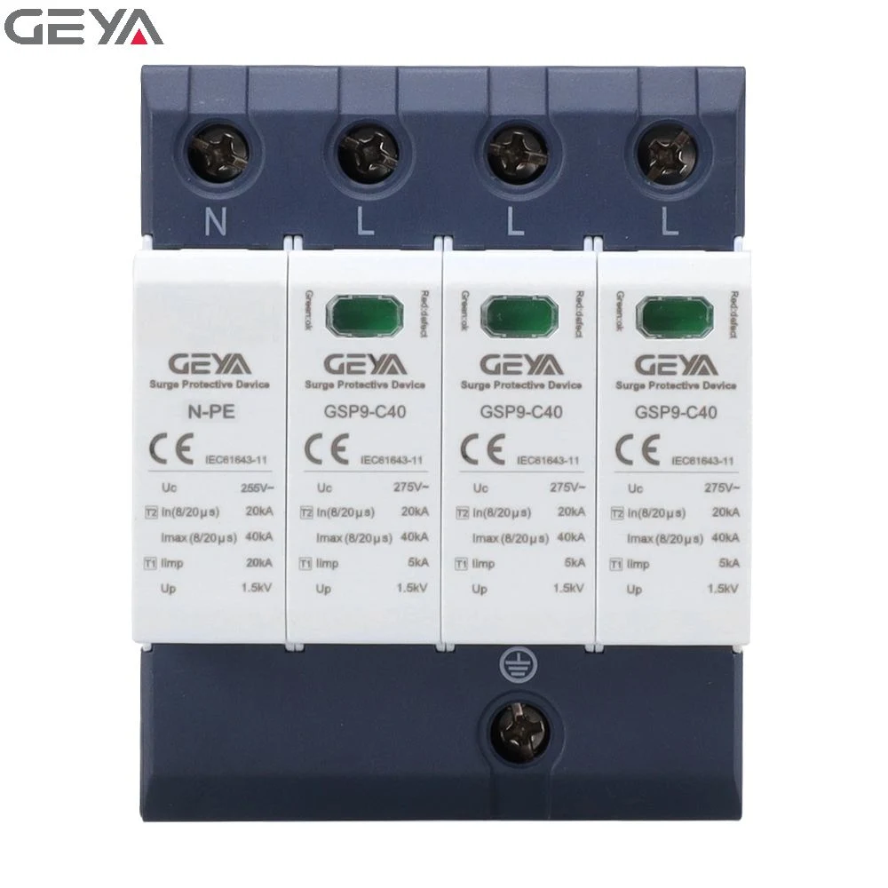 Geya Protection Consumer Unit T1+T2 Zhe Arrester Price Surge Protector