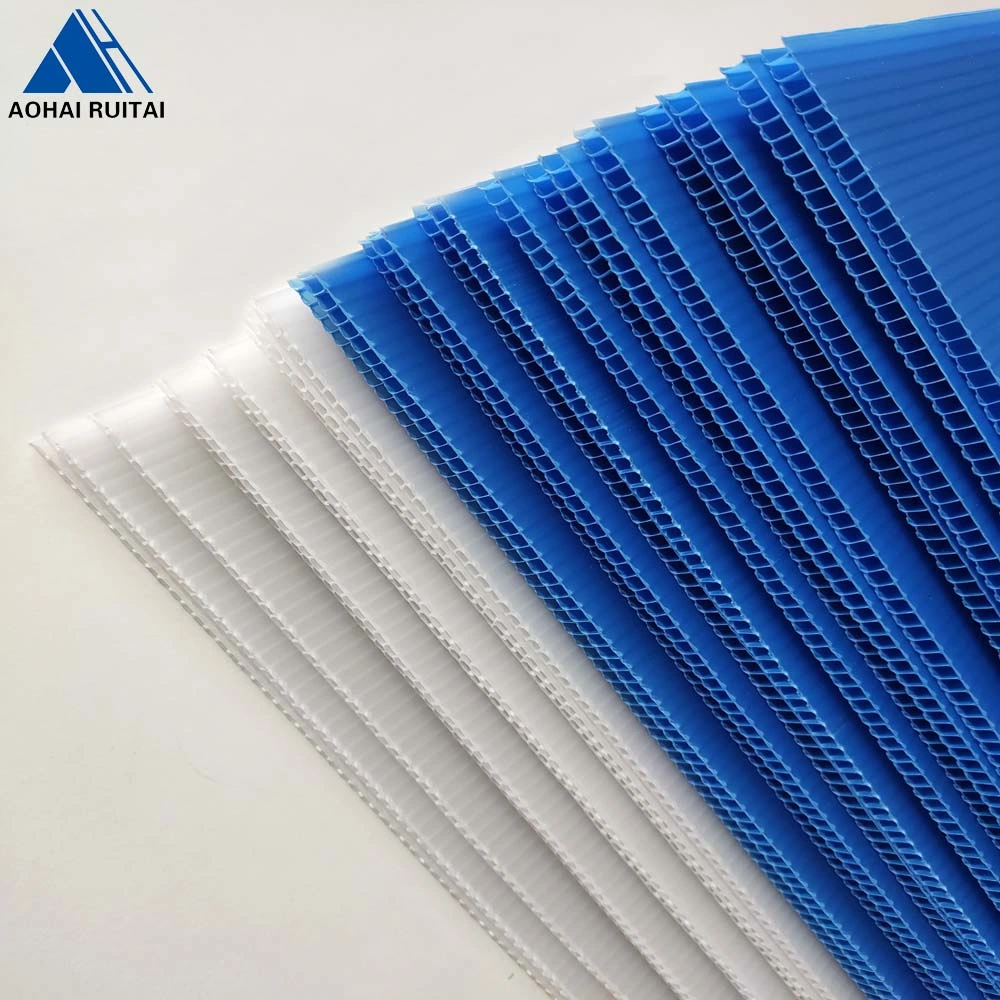 Reusable 4mm Waterproof PP Plastic Corrugated Hollow Coroplast Sheet