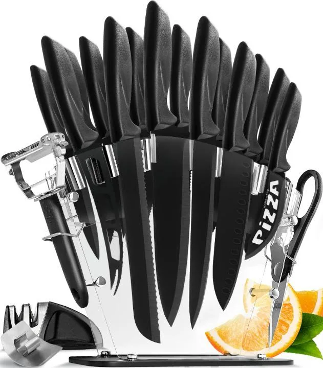 Kitchen Steak Knife Set Utility Knives - Ultra-Sharp High-Carbon Stainless-Steel with Ergonomic Handles