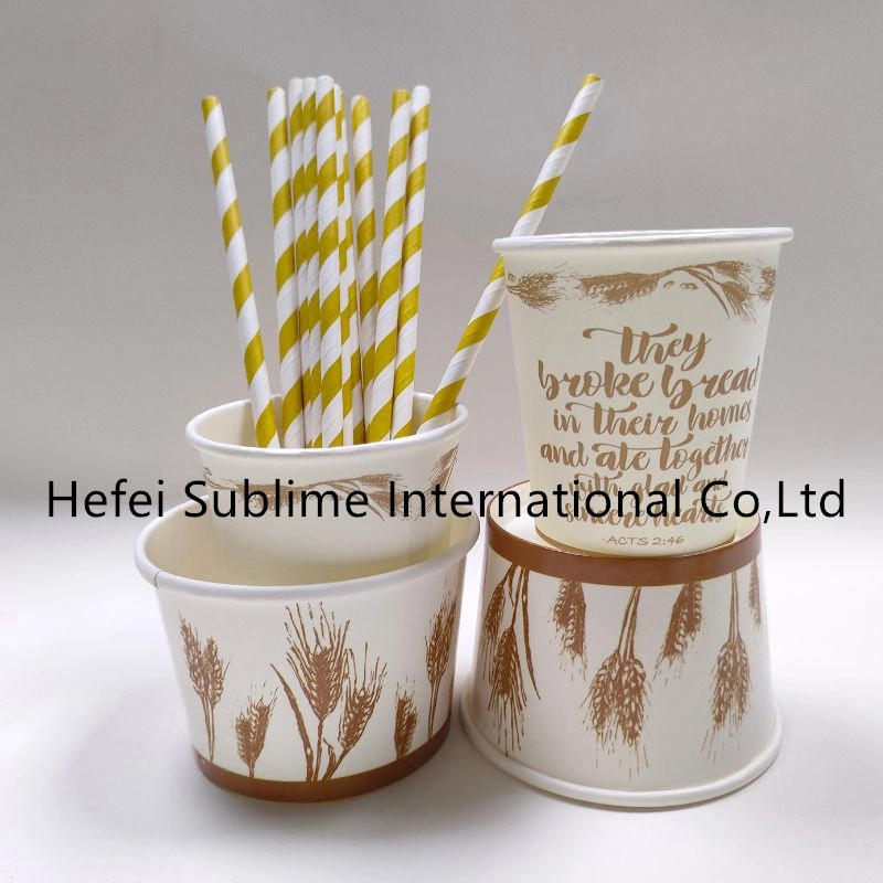 Eco-Friendly Party Tableware Paper Cups Ice-Cream Cups for Fall Harvest