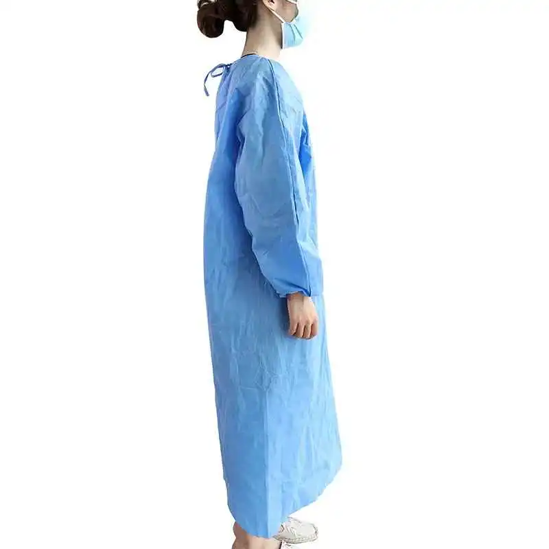 Hospital Non Woven Protective Clothing Work Uniform Sterile Medical Disposable Surgical Isolation Gown