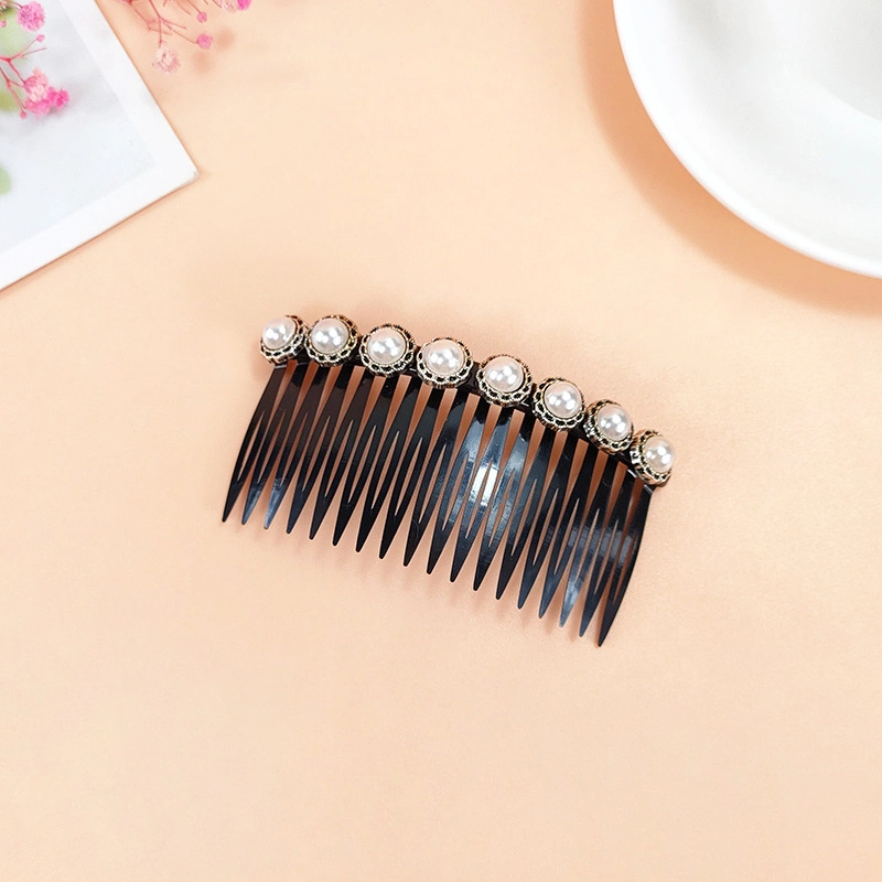 Back Head Hair Comb Pearl Flower Tuck Comb Bangs Hair Finishing Hairpin Hair Accessories