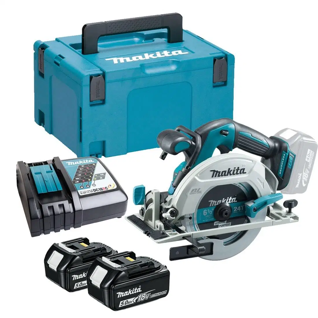 Makita Set 18V Brushless Electric with 2*5ah Batteries & Charger Makita Tools